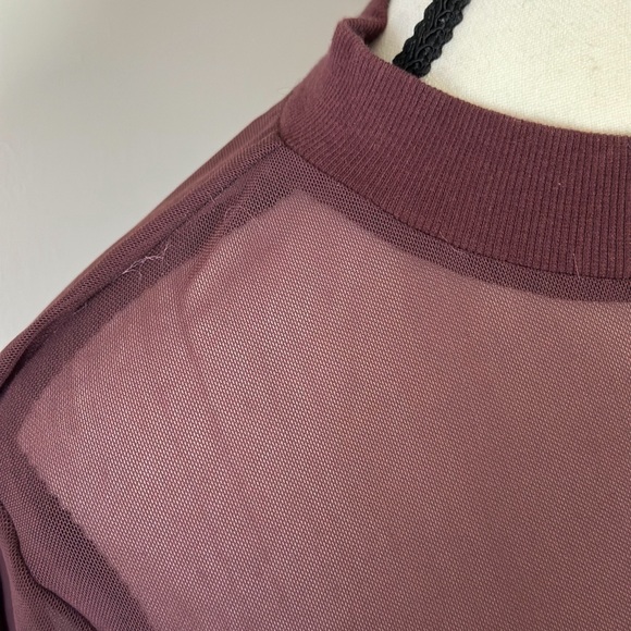 BDG burgundy mesh sheer tee - Picture 2 of 5